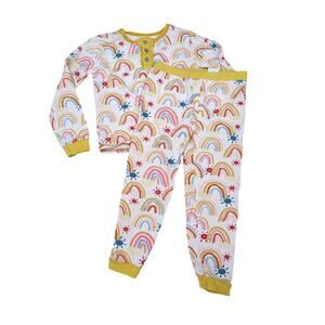 Mud Pie Rainbow Pajama Set Baby Girls 5T